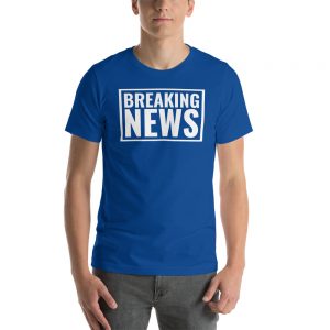 Blue Breaking News t-shirt