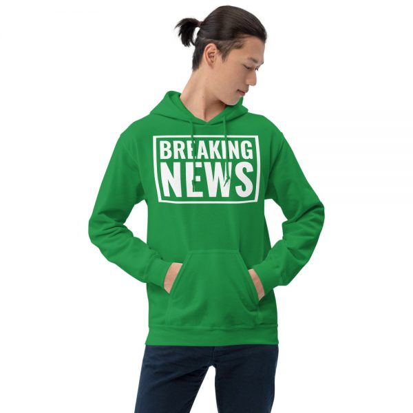 green breaking news hoodie