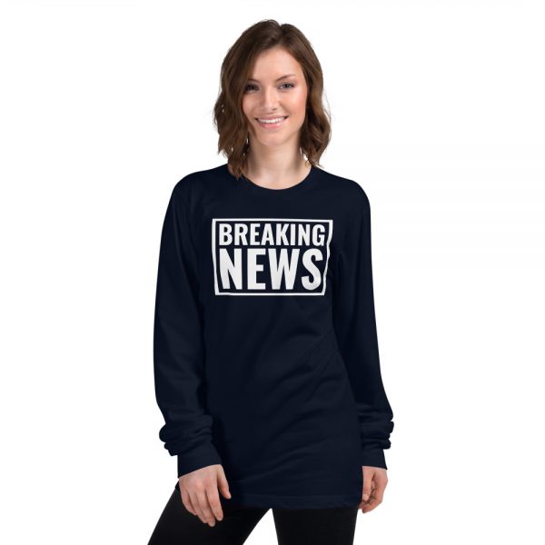 navy blue breaking news tshirt