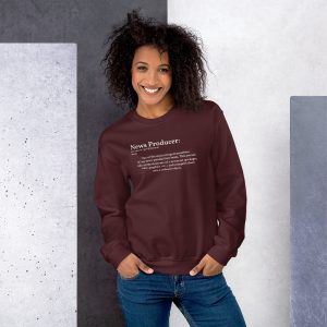 Define producer unisex sweatshirt maroon