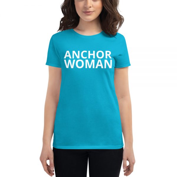 Anchor Woman t-shirt light blue