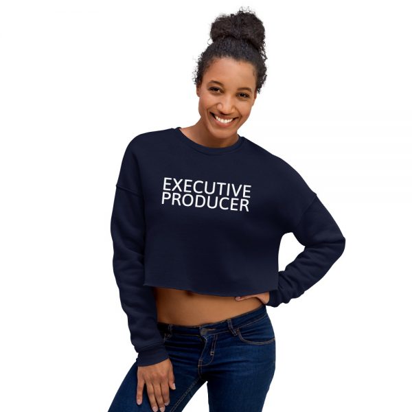 Executive Producer crop sweatshirt navy blue