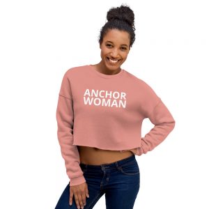 Anchor Woman Crop Sweatshirt pink