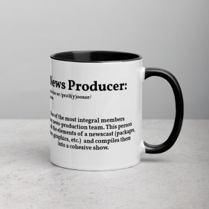 Define Producer Mug with Color Inside For Lefties black