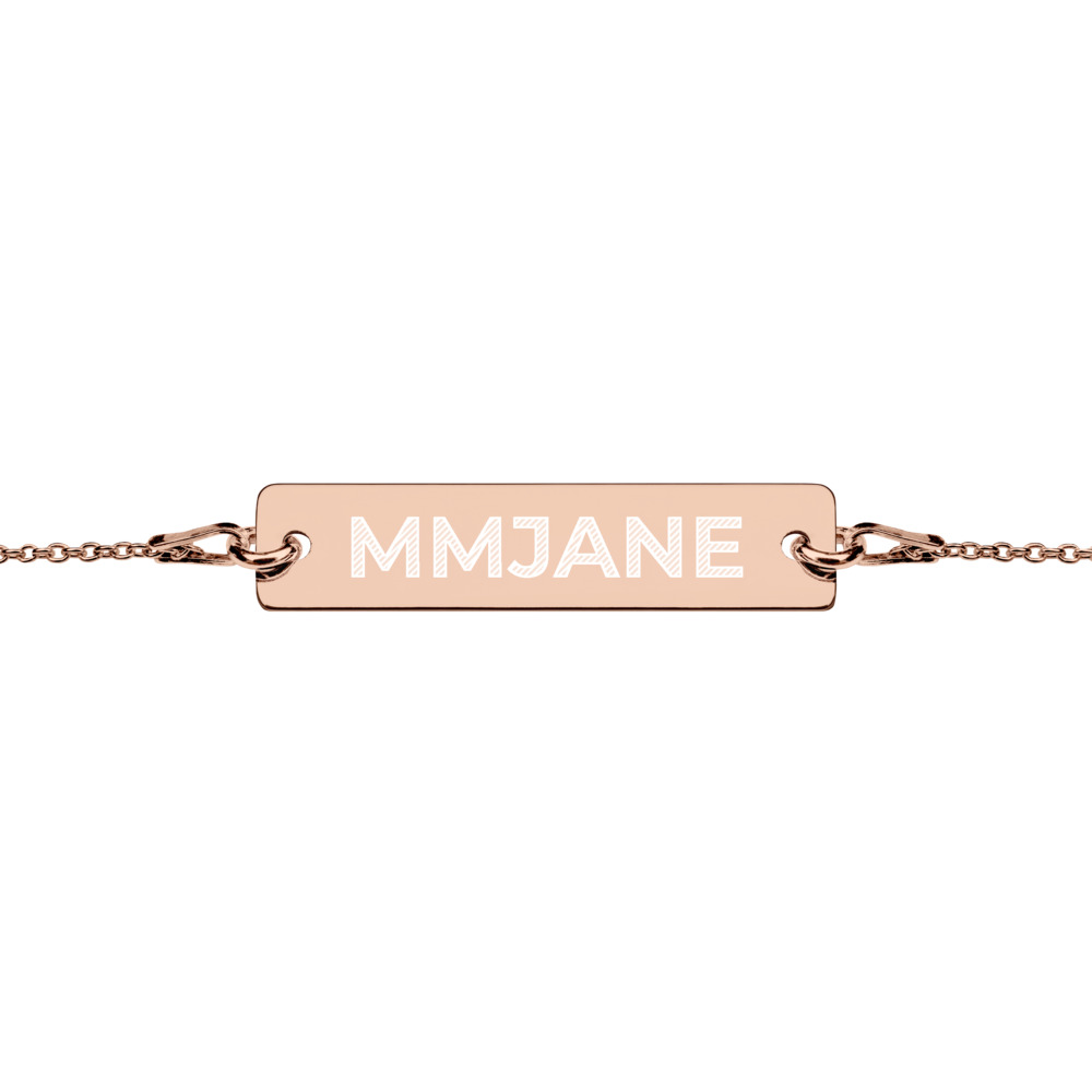 MMJANE Engraved Bar Chain Bracelet – Rate My Station pic
