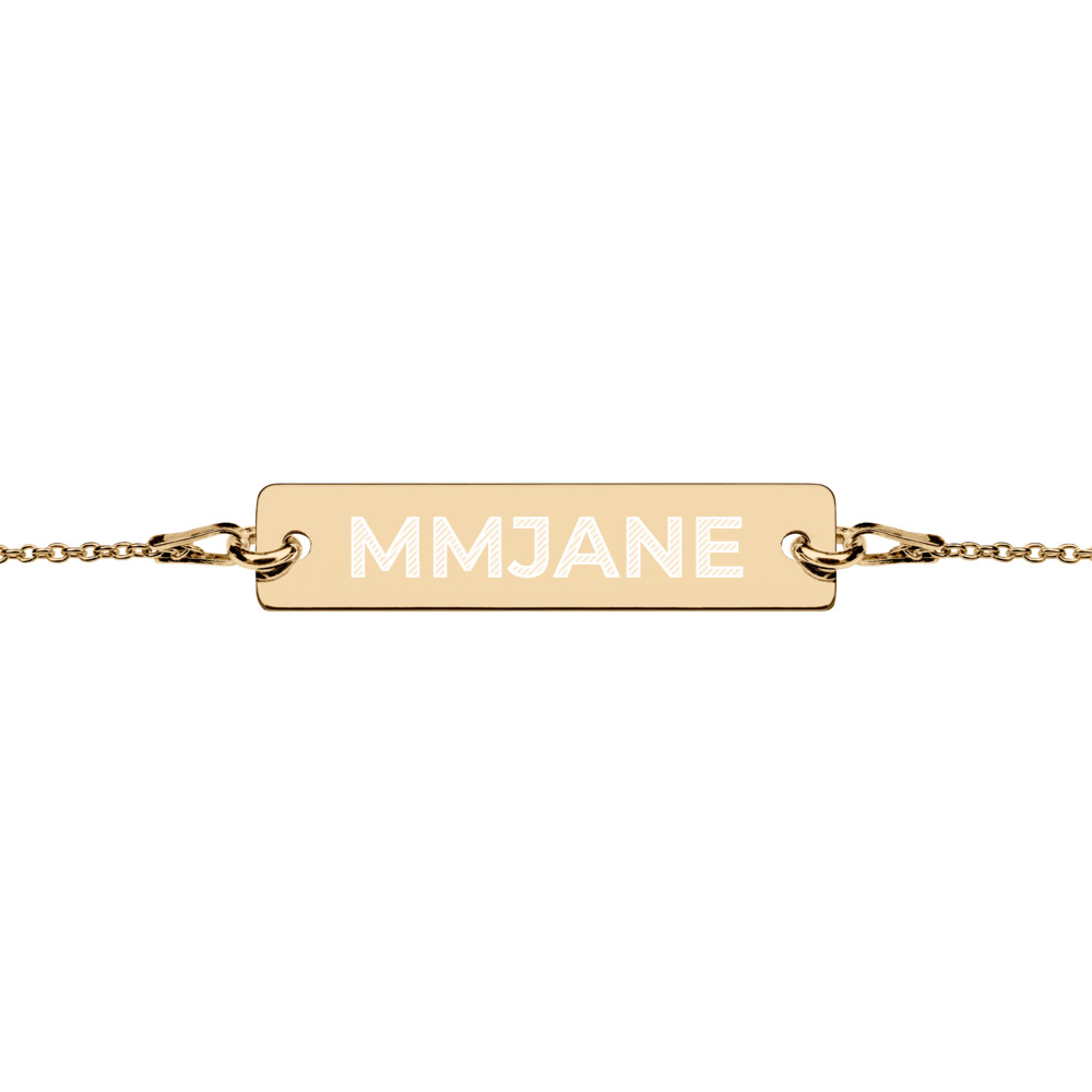 MMJANE Engraved Bar Chain Bracelet – Rate My Station
