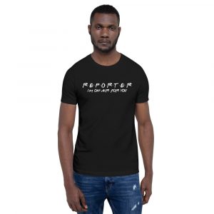 FRIENDS Themed Reporter T-Shirt with White Font black
