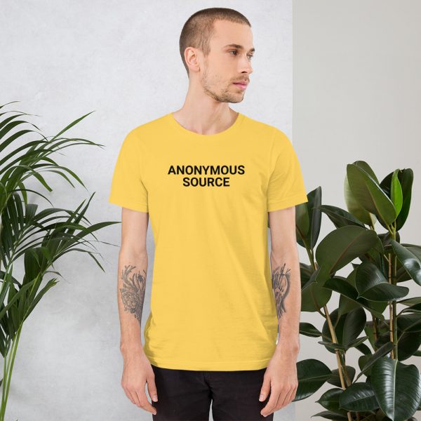 Anonymous Source Unisex T-Shirt yellow