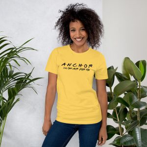 FRIENDS Themed Anchor T-Shirt with Black Font yellow