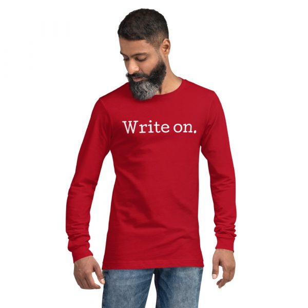 Write On Unisex Long Sleeve Tee red